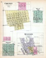 Cheney, Milan, Andale, Mulvane, Kansas State Atlas 1887